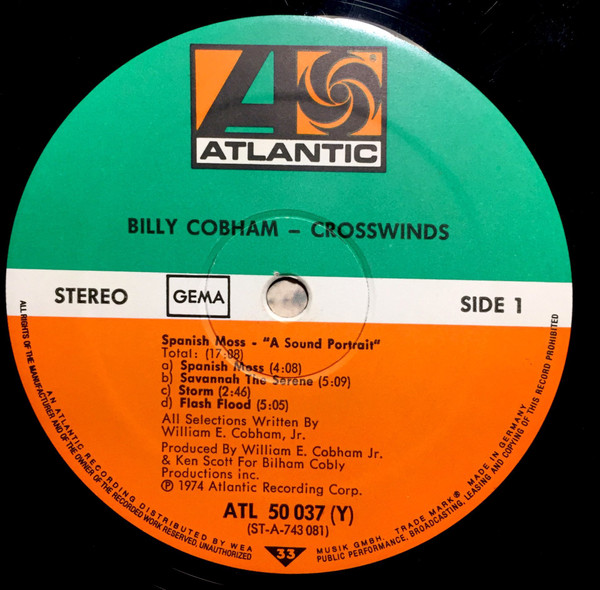 Billy Cobham - Crosswinds (LP, Album)
