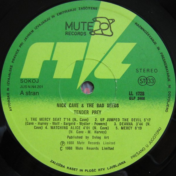 Nick Cave And The Bad Seeds* - Tender Prey (LP, Album)