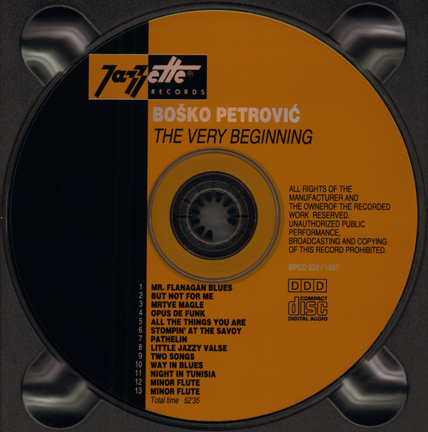 Boško Petrović - The Very Beginning (CD, Comp)
