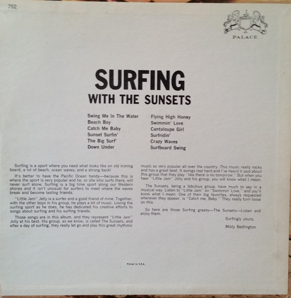 The Sunsets (6) - Surfing With The Sunsets (LP, Album, Mono)