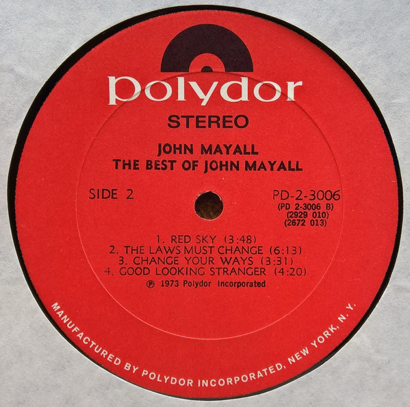 John Mayall - The Best Of John Mayall (2xLP, Comp, All)