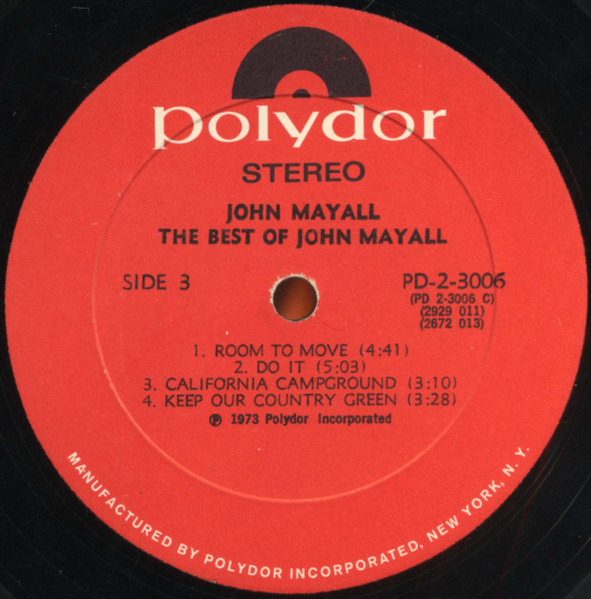John Mayall - The Best Of John Mayall (2xLP, Comp, All)