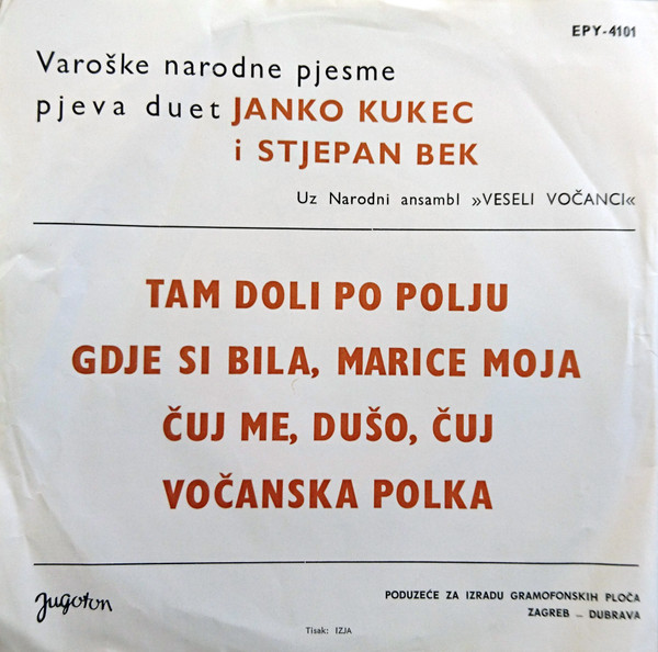 Janko Kukec I Stjepan Bek - Tam Doli Po Polju (7