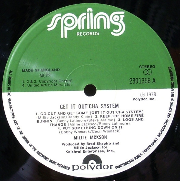 Millie Jackson - Get It Out'cha System (LP, Album)