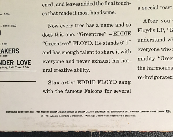 Eddie Floyd - Knock On Wood (LP, Album, RE, RM)