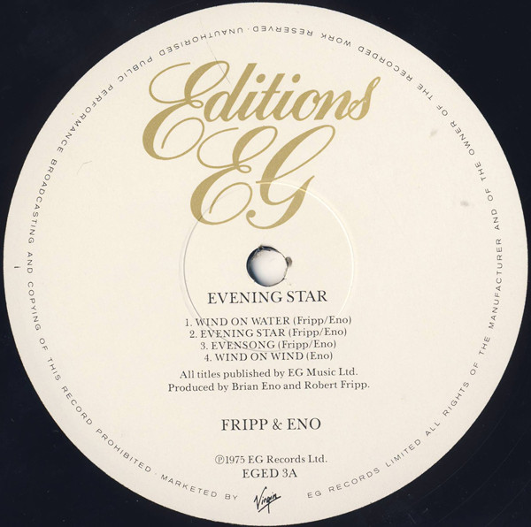 Fripp & Eno - Evening Star (LP, Album, RE)