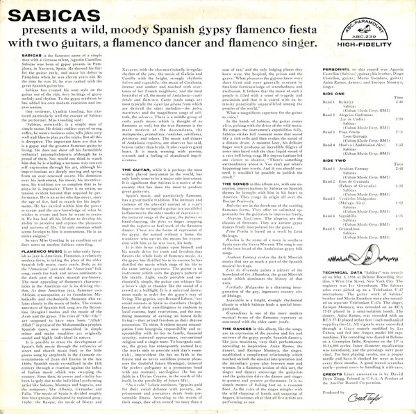 Sabicas - Gypsy Flamenco (LP, Album, Mono)