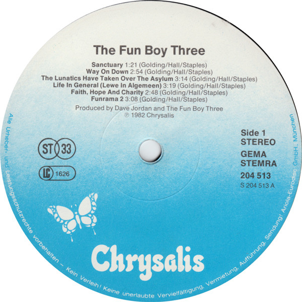 The Fun Boy Three* - The Fun Boy Three (LP, Album)