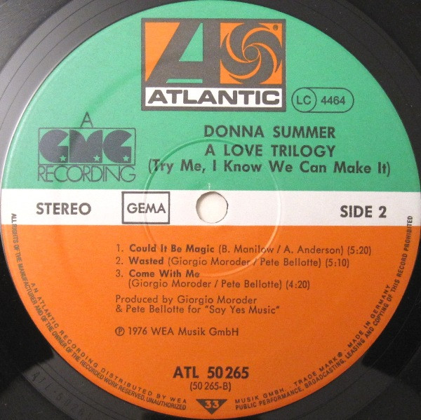 Donna Summer - A Love Trilogy (LP, Album, P/Mixed, Z P)