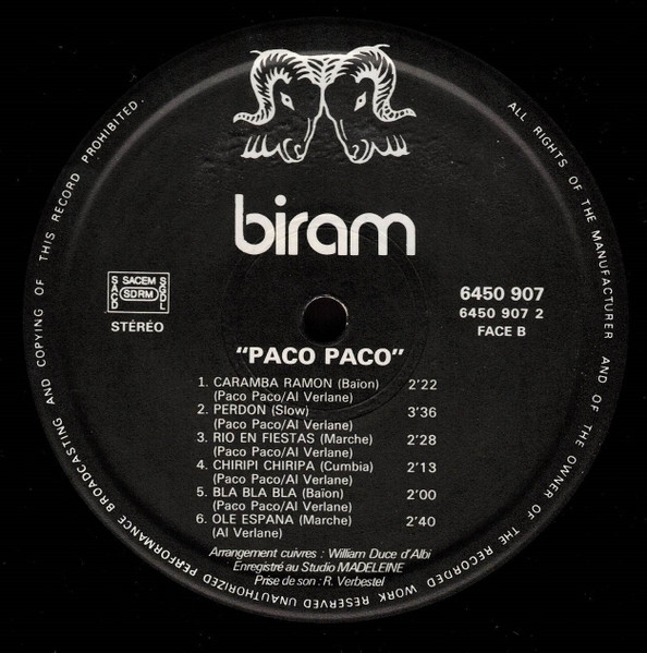 Paco Paco - Fiesta (LP, Album)