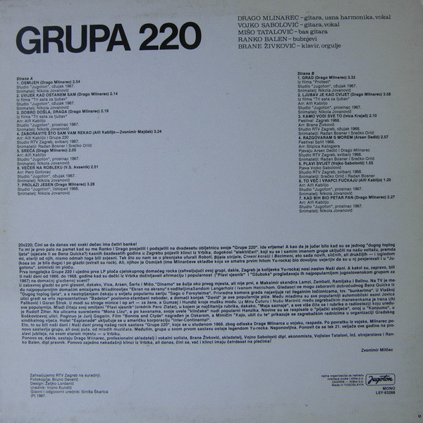 Grupa 220 - 1967/68 Originali (LP, Comp, Mono)