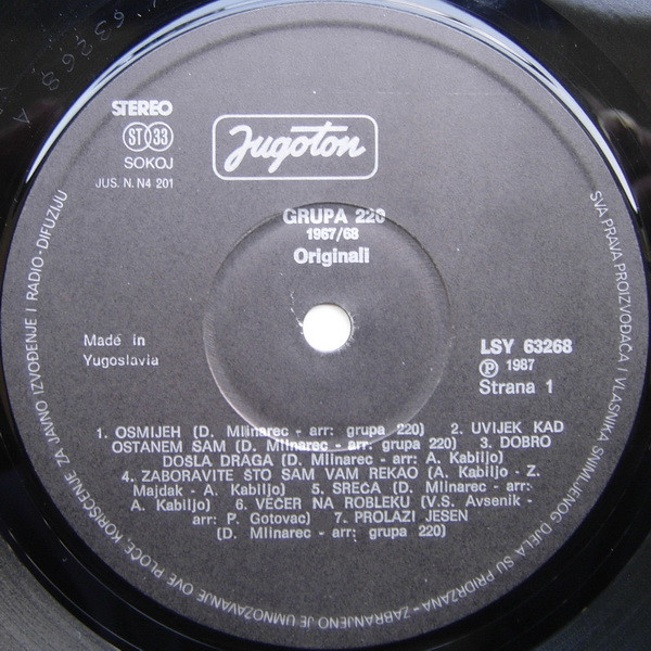Grupa 220 - 1967/68 Originali (LP, Comp, Mono)