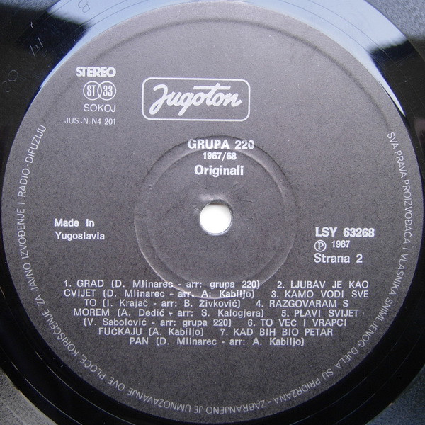 Grupa 220 - 1967/68 Originali (LP, Comp, Mono)