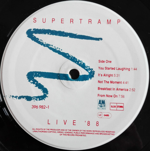 Supertramp - Live '88 (LP, Album)