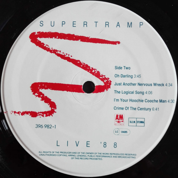 Supertramp - Live '88 (LP, Album)