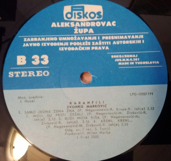 Zvonko Marković - Karanfili (LP)