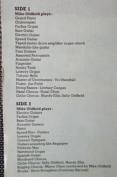 Mike Oldfield - Tubular Bells (LP, Album, RE)